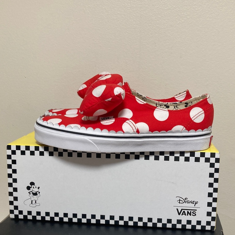 Vans Disney Minnie Mouse Red and White Polka Dot Sneakers